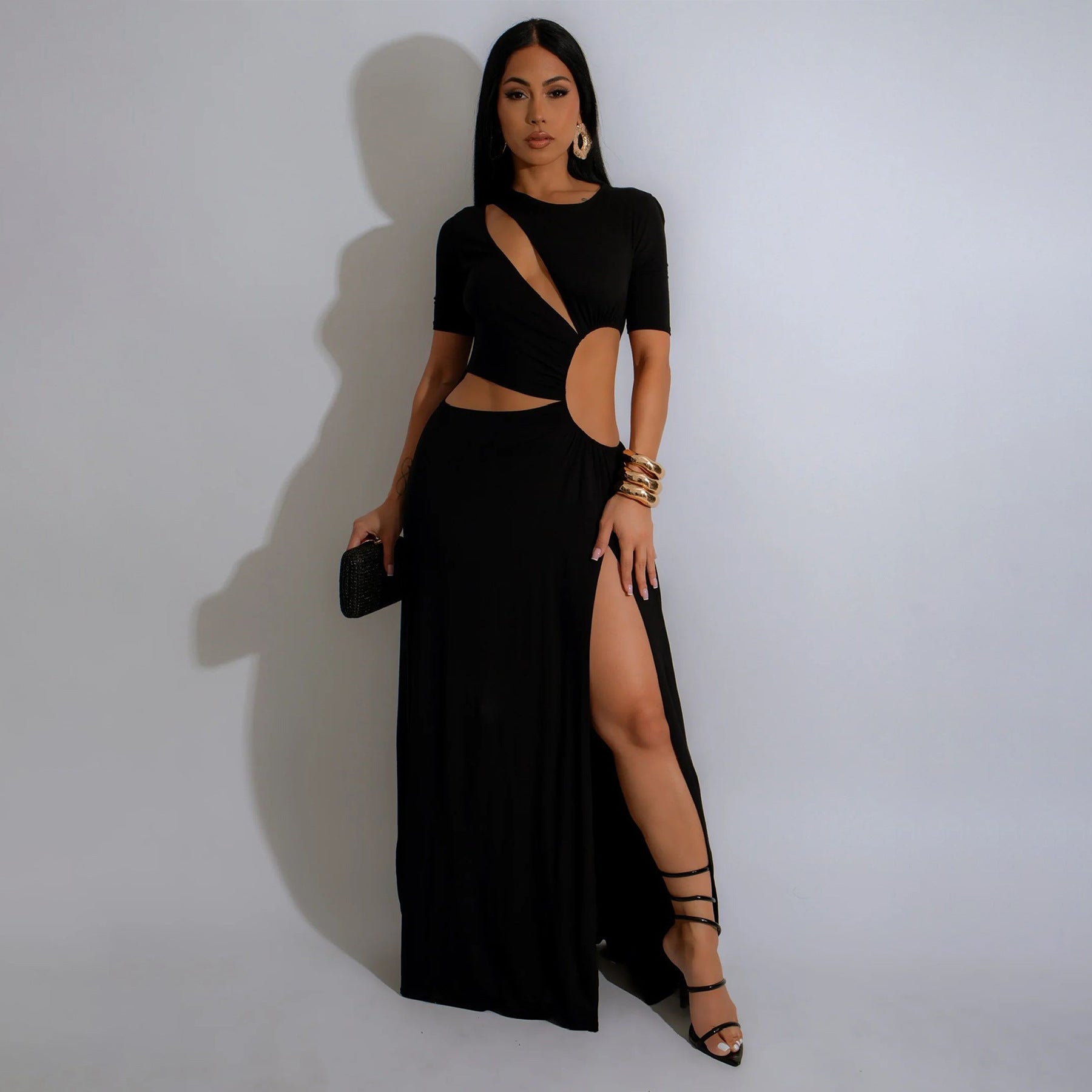 Sexy Waist-Cut Irregular Hem Long Dress Dream Voice