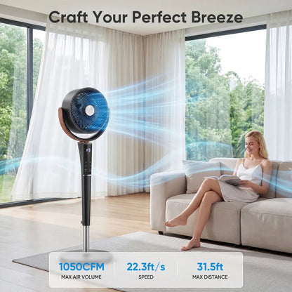 NovaBreeze™ Quiet Oscillating Pedestal Fan Dream Voice