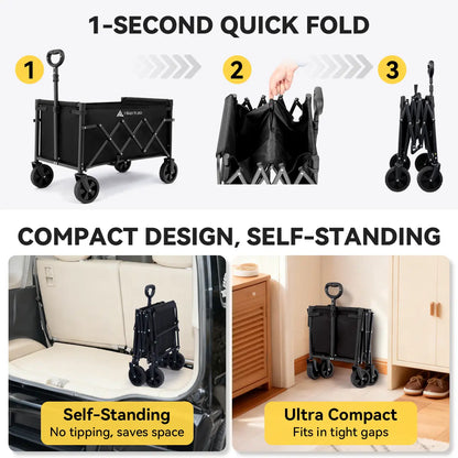 Collapsible Wagon | All-Terrain Wheels | 220 lb Weight Capacity