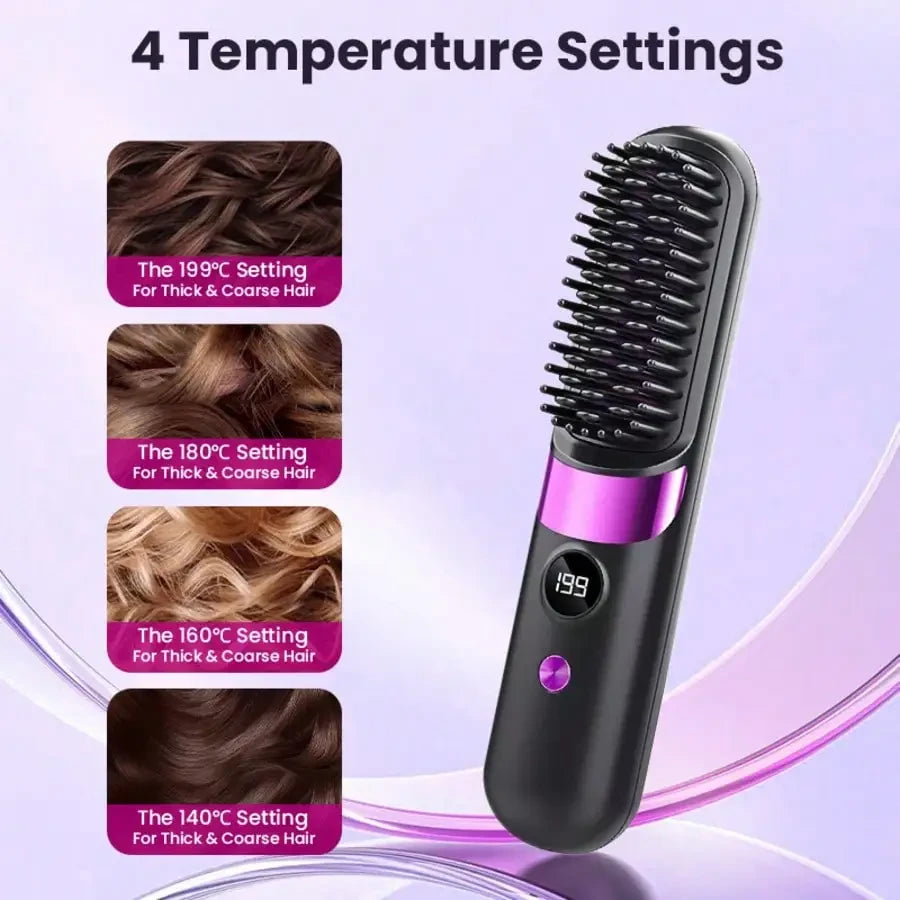 Portable Rechargeable Hair Straightener Comb Dream Voice