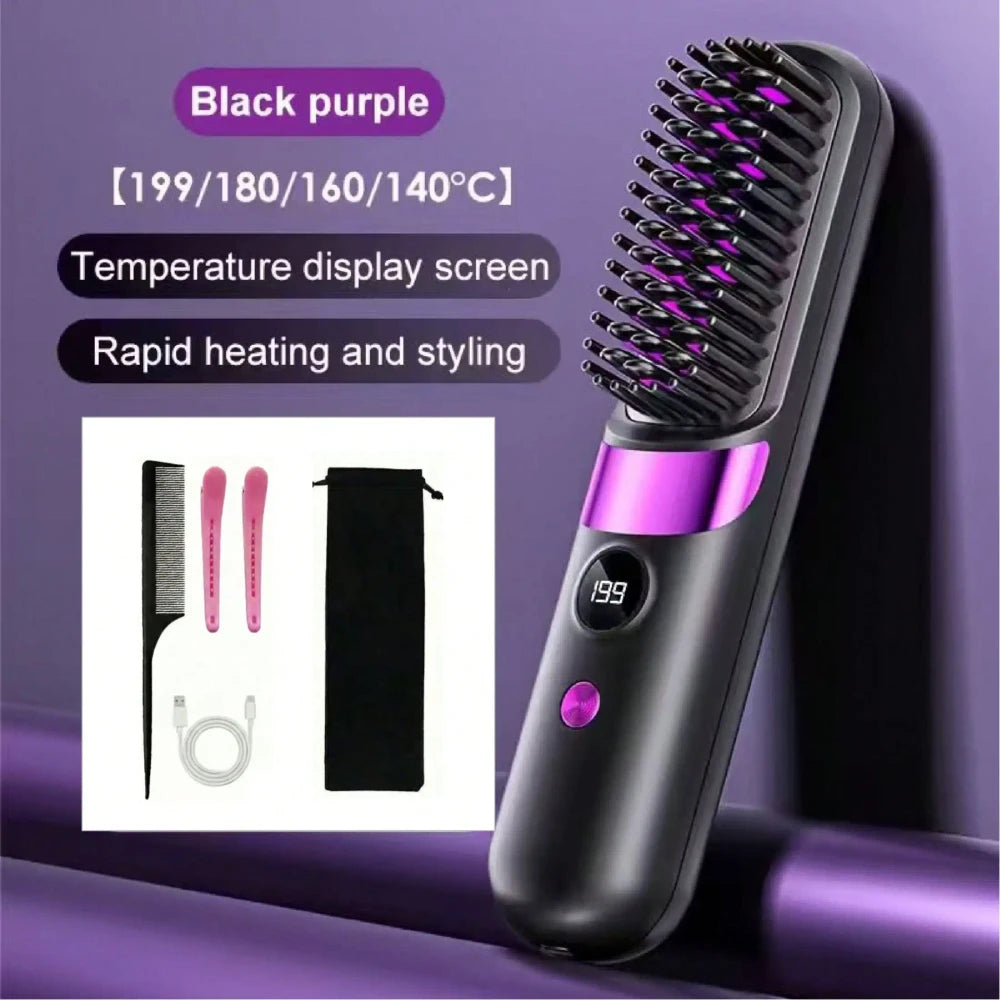 Portable Rechargeable Hair Straightener Comb Dream Voice