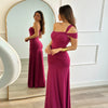 Asymmetrical Shoulder Slit Party Dress Dream Voice