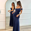 Asymmetrical Shoulder Slit Party Dress Dream Voice