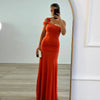 Asymmetrical Shoulder Slit Party Dress Dream Voice