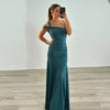 Asymmetrical Shoulder Slit Party Dress Dream Voice