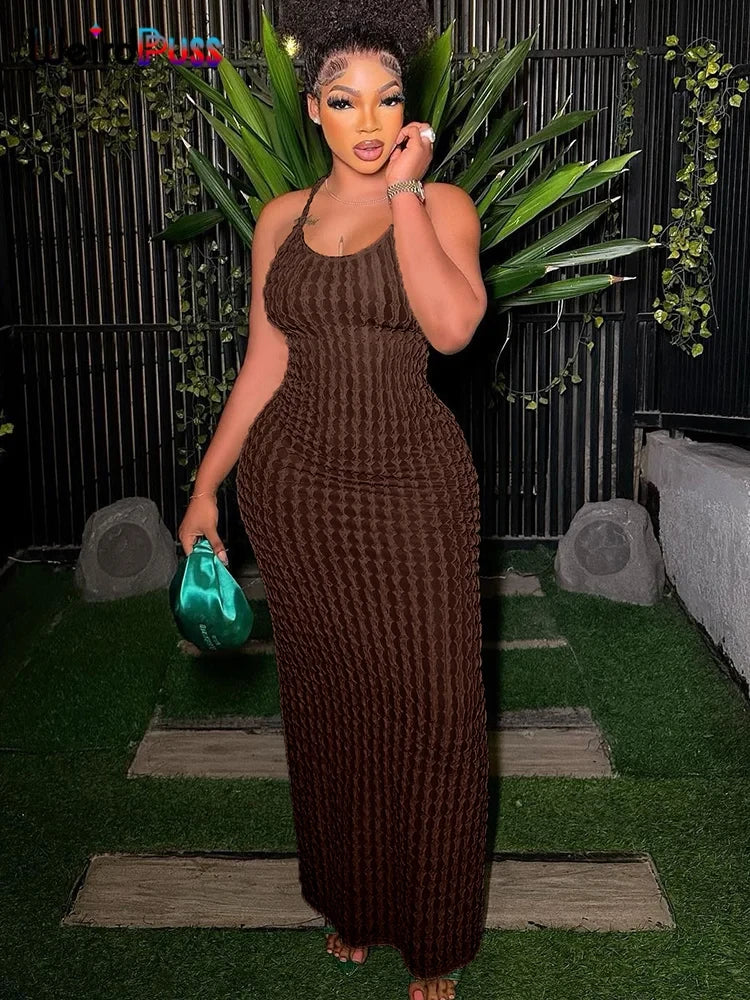 Backless Halter Bodycon Maxi Dress Dream Voice