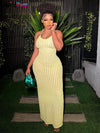 Backless Halter Bodycon Maxi Dress Dream Voice