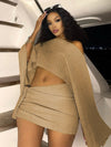 Knit Crop Top and Bandage Skirt Set Dream Voice
