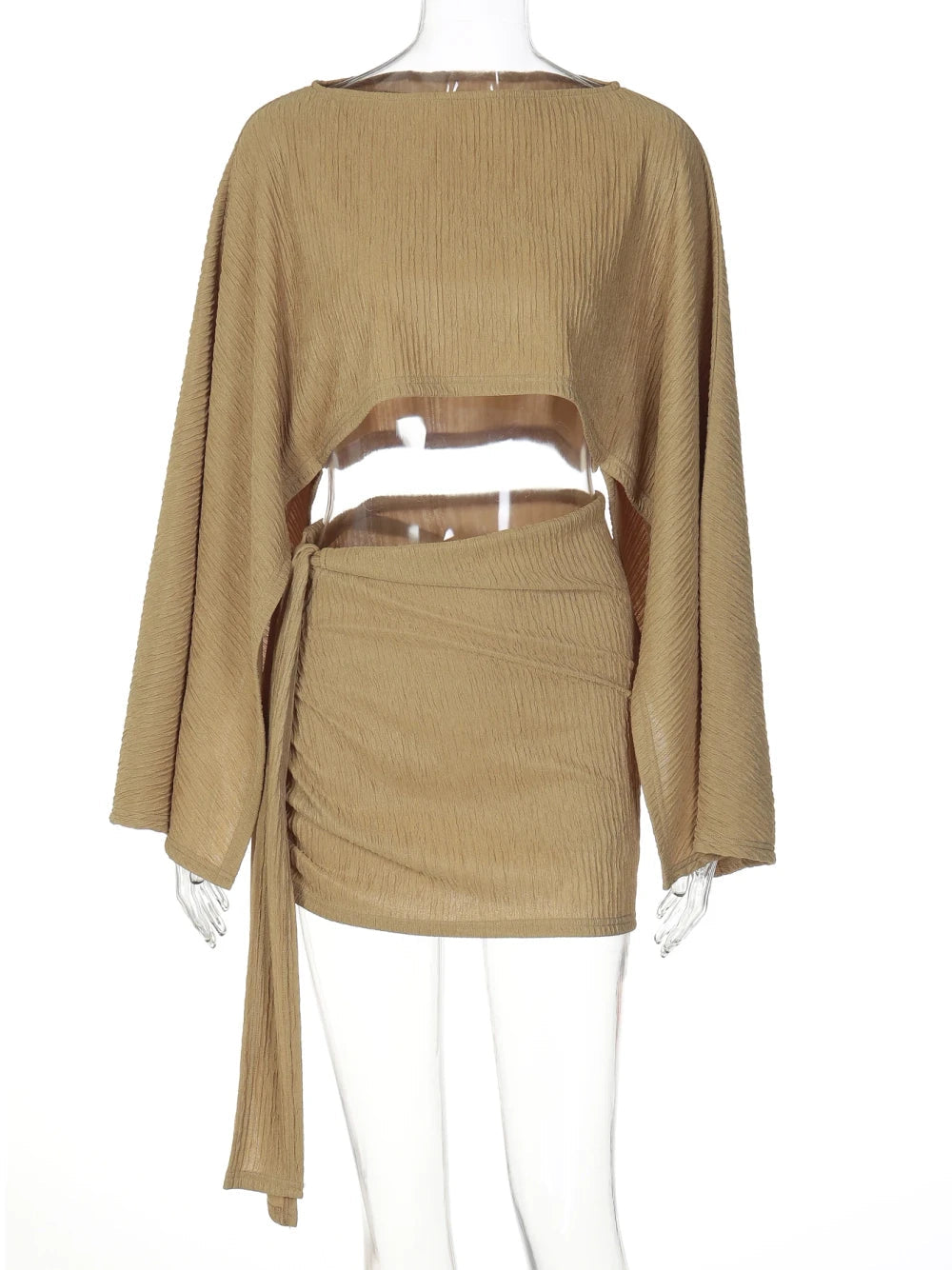 Knit Crop Top and Bandage Skirt Set Dream Voice