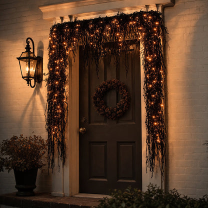Spooky Chic Halloween Mantel Decor