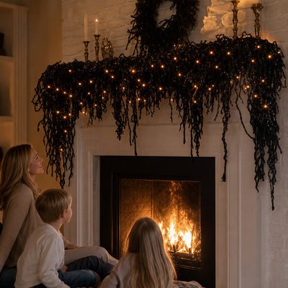 Spooky Chic Halloween Mantel Decor
