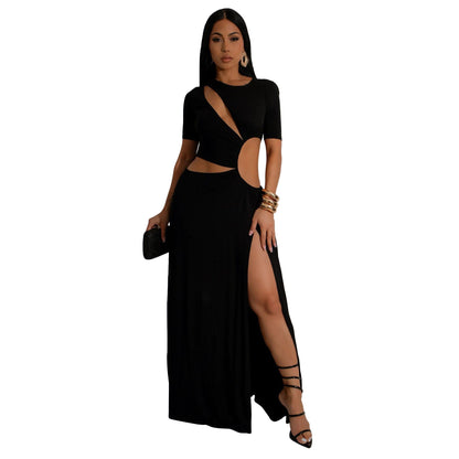 Sexy Waist-Cut Irregular Hem Long Dress Dream Voice