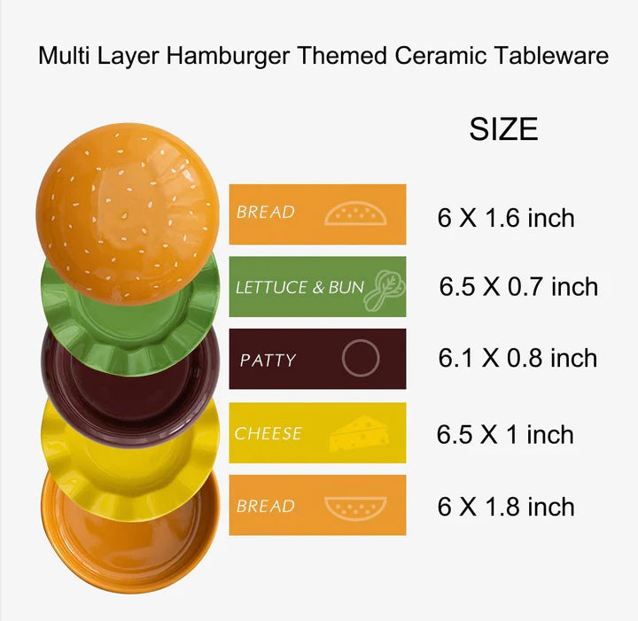 Ceramic Burger Set