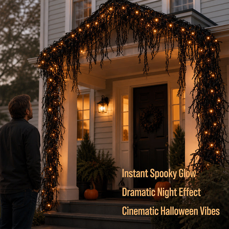 Spooky Chic Halloween Mantel Decor