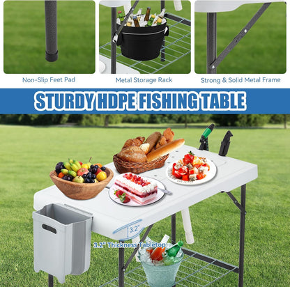 42.5-Inch Portable Camping Sink Table