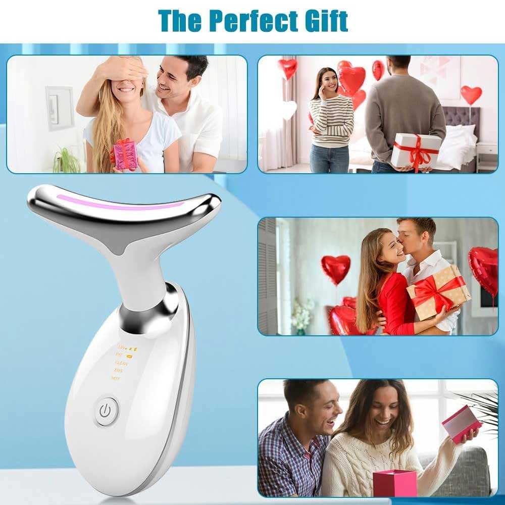 Neck Face Massager Face Sculpting Tool 3 Colour Modes And Vibration For Facial Massager For Double Chin Aura Outlet