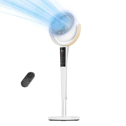 Quiet Bedroom Pedestal Fan with Remote, 20dB DC Air Circulator, 15 Speeds, 5 Modes & 120° Oscillation Dream Voice