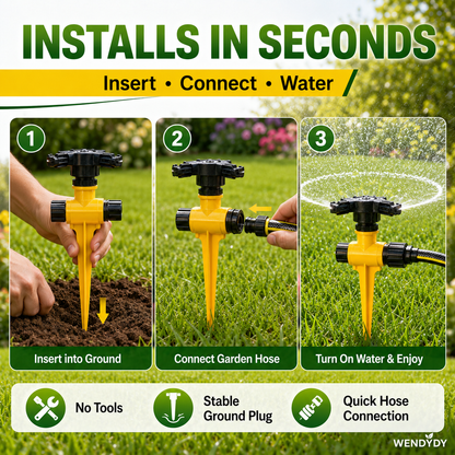 360° Rotating Auto Garden Sprinkler