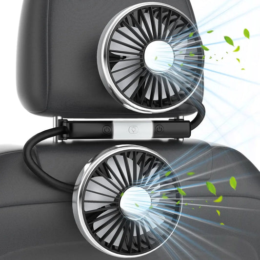 360° Dual USB Car Fan