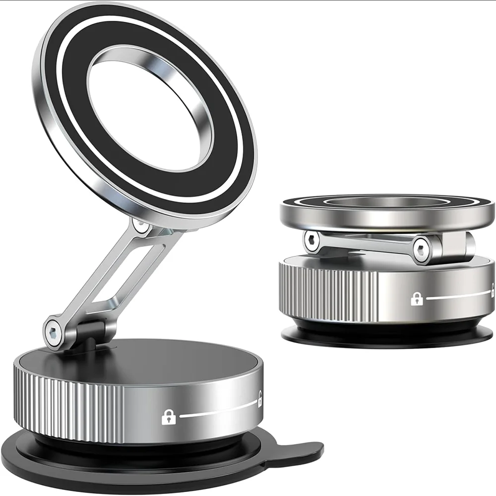2026 Magnetic vacuum  car phone holder 360 adjustable mount Stone's Store