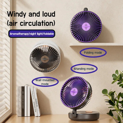 Foldable Glow-in-the-Dark Desk Fan