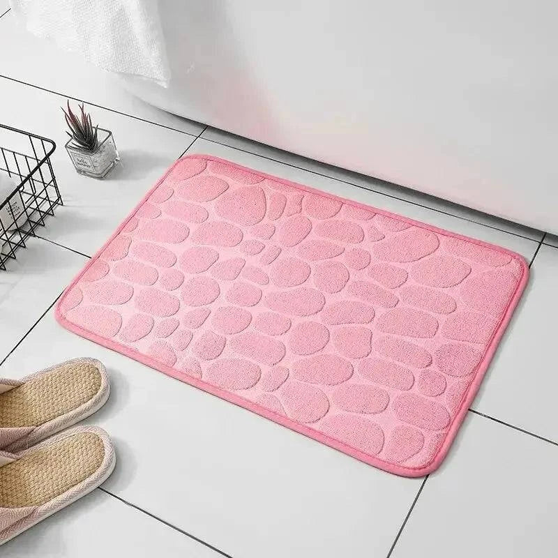 Embossed Microfiber Anti Slip Pebble Bath Mat LuminaHome Store