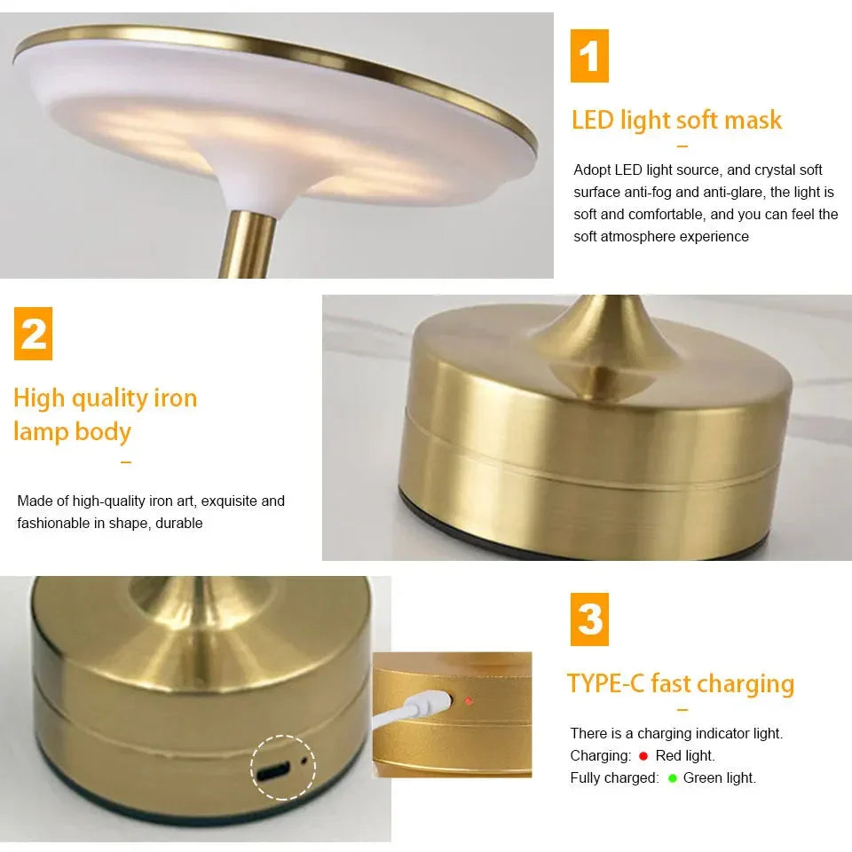 USB Rechargeable Touch LED Lamp