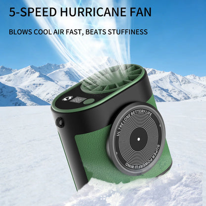 Portable Waist Fan – 5-Speed Outdoor Mini Fan