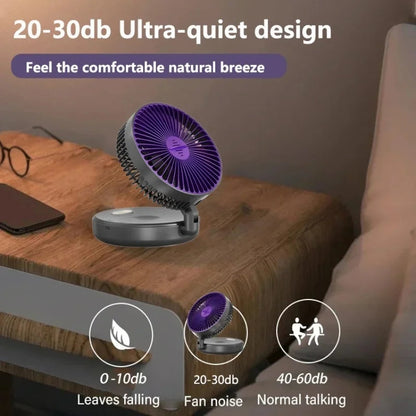 Foldable Glow-in-the-Dark Desk Fan