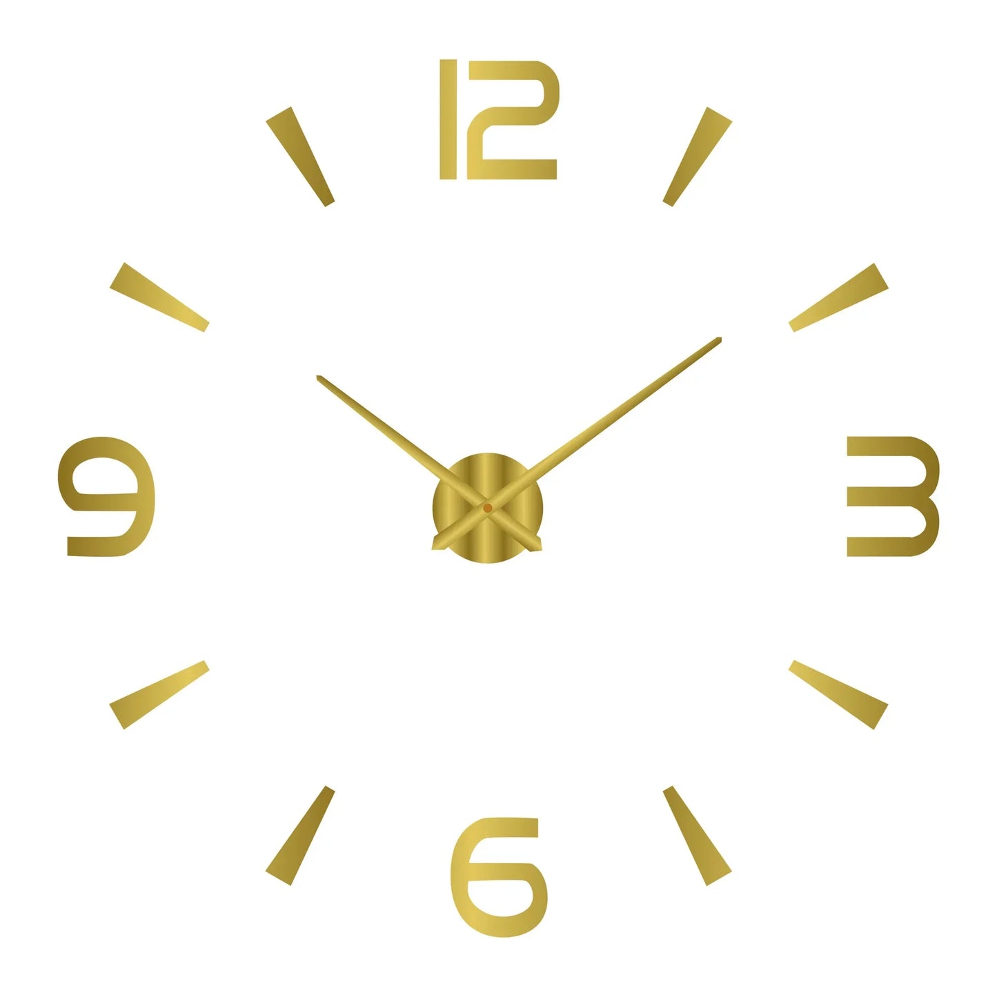 Large round Mirror Wall Clock DIY Self Adhesive Wall Clock
