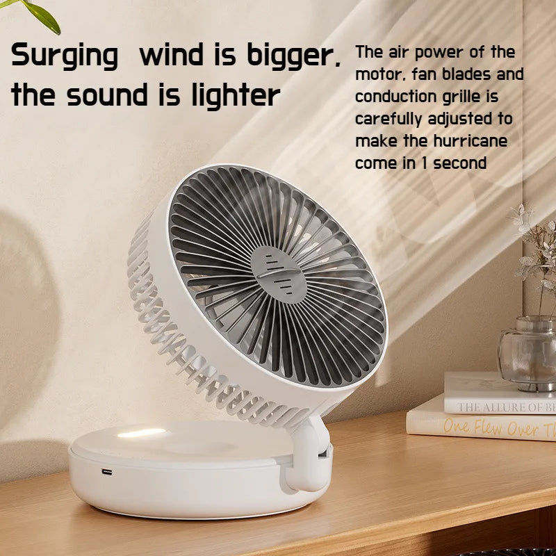 Foldable Glow-in-the-Dark Desk Fan