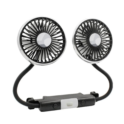 🚗💨 360° Dual USB Car Fan – Cool Every Seat