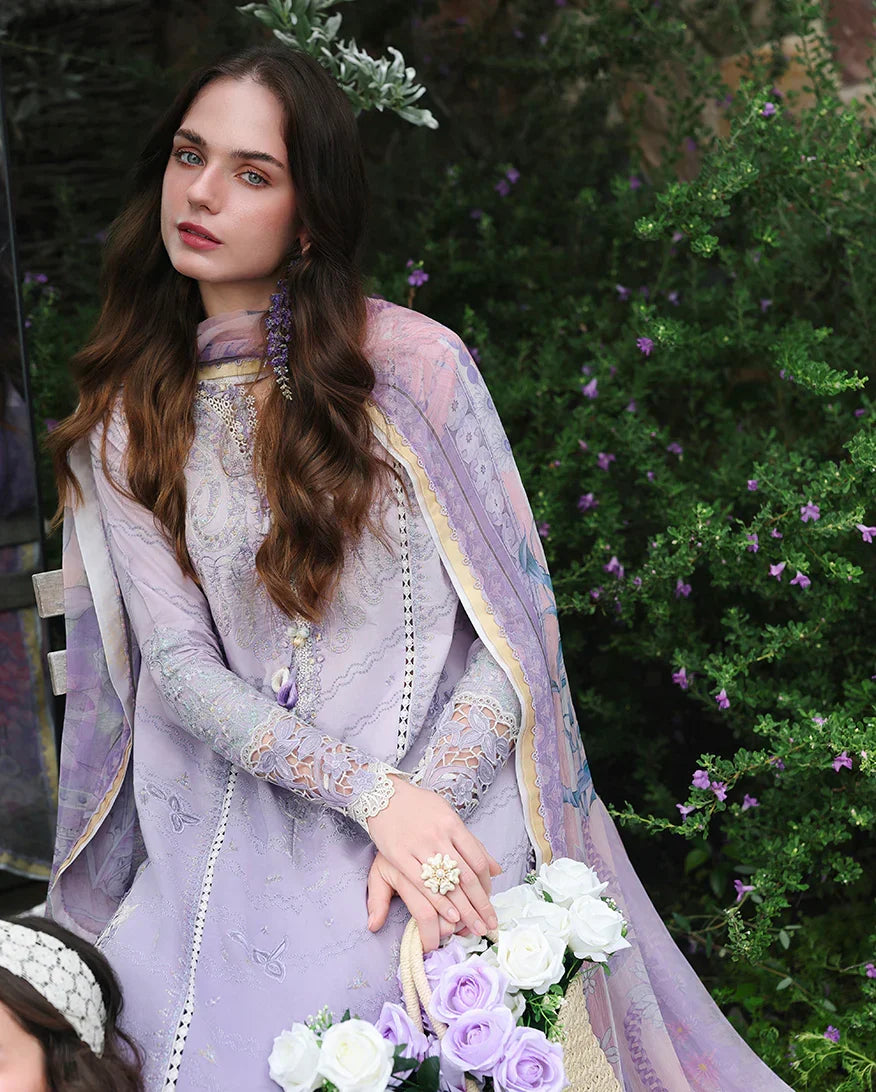 Embroidered Velvet Lawn Suit Set
