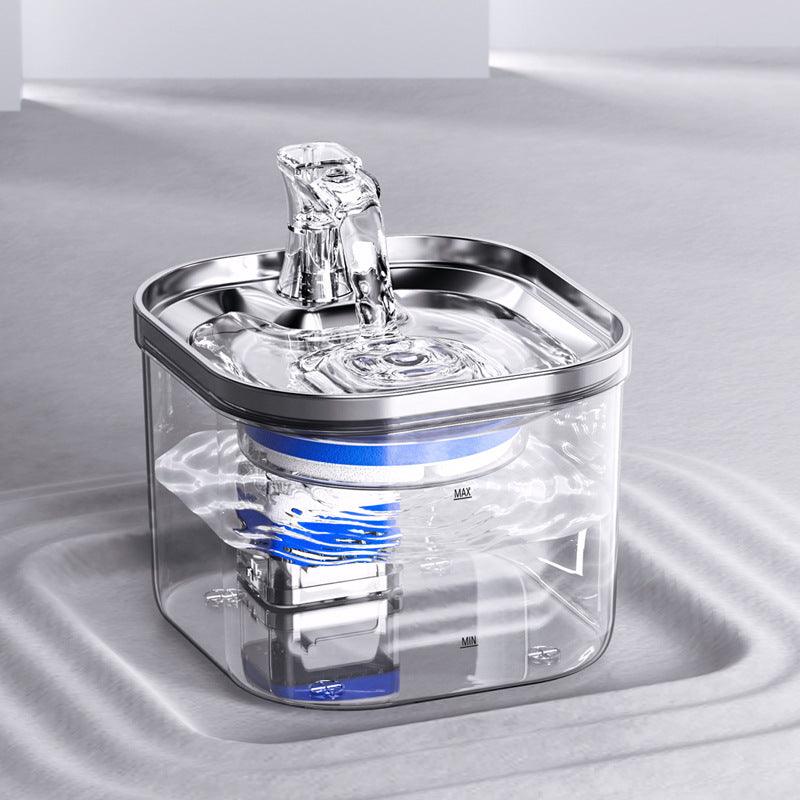 Pet Cat Dog Stainless Steel Automatic Circulation Water Dispenser Intelligent Fountain Pets Accessories null