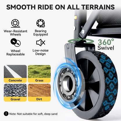 Collapsible Wagon | All-Terrain Wheels | 220 lb Weight Capacity