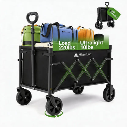 Collapsible Wagon | All-Terrain Wheels | 220 lb Weight Capacity