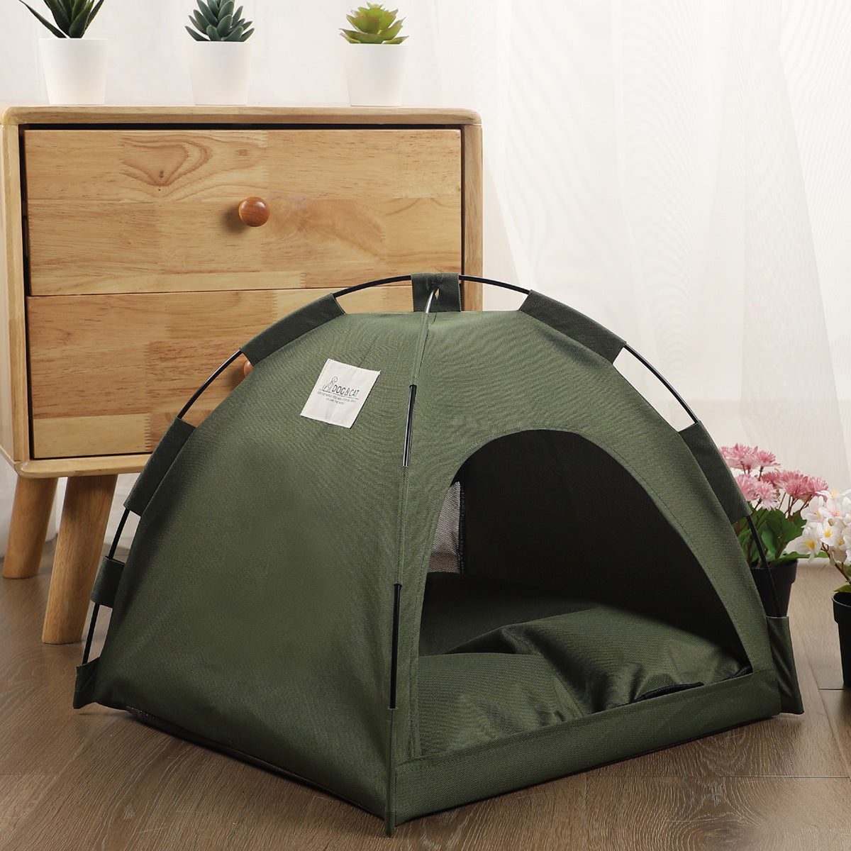 Cat Tent Cooling Mat  Dog House Pet Sofa Camping Dog Bed With Cushion For Dog Kennel Indoor Cat Nest Cat Bed Pets Products null
