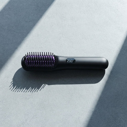 Cordless Ceramic Hair Straightener Brush Dream Voice