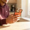 Carbon Fiber Leather Magnetic Phone Case Dream Voice