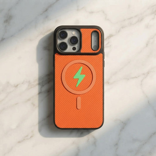Carbon Fiber Leather Magnetic Phone Case Dream Voice