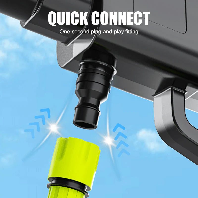 Cordless High-Pressure Washer and Single-Port Charging Dock—Portable Bottle-Fed Washer