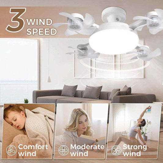 Modern LED Ceiling Fan with Light — Remote Control, 3-Speed, Energy Efficient
